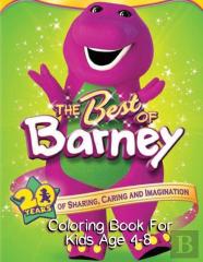 Barney Coloring Book For Kids Age 4-8