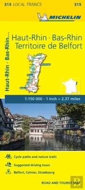 Bas-Rhin, Haut-Rhin, Territoire De Belfort, France Local Map 315