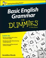 Basic English Grammar For Dummies, Uk Edition