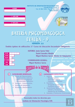 Bertrand.pt - Batería Psicopedagógica Evalúa 9 Versión 3.0