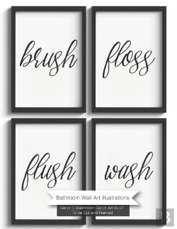 Bertrand.pt - Bathroom Wall Art Illustrations