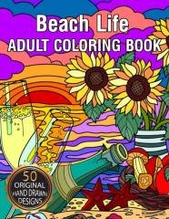 Beach Life Adult Coloring Book