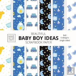Bertrand.pt - Beautiful Baby Boy Ideas Scrapbook Paper 8x8 Designer Baby Shower Scrapbook Paper Ideas For Decorative Art, Diy Projects, Homemade Crafts, Cool Nursery Decor Ideas