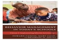 Behavior Management In Todayâ€™S Schools: Implementing Effective Interventions