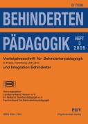 Behindertenpadagogik - Vierteljahresschrift Fur Behindertenpadagogik Und Integration Behinderter In Praxis, Forschung Und Lehre