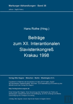 Bertrand.pt - Beitraege Zum Xii. Internationalen Slavistenkongre, Krakau 1998