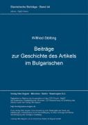 Beitraege Zur Geschichte Des Artikels Im Bulgarischen