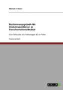 Bestimmungsgrunde Fur Direktinvestitionen In Transformationslandern