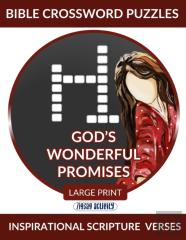 Bible Crossword Puzzles Large Print - God'S Wonderful Promises - Inspirational Scripture Verses