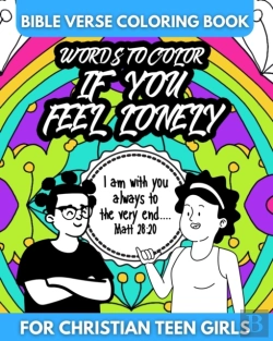 Bertrand.pt - Bible Verse Coloring Book For Christian Teen Girls - Words To Color If You Feel Lonely