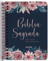 Bíblia Sagrada Anote - Capa Espiral Rosas
