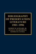 Bibliography Of Preservation Literature, 1983-1996