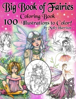 Bertrand.pt - Big Book Of Fairies Coloring Book - 100 Pages Of Flower Fairies, Celestial Fairies, And Fairies With Their Companions