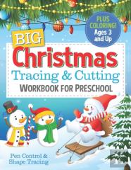 Big Christmas Tracing And Cutting Workbook For Preschool