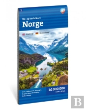 Bil- Og Turistkart Norge 1:1 Milja