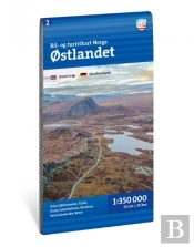 Bil- Og Turistkart Ostlandet 1:350 000