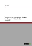 Bilanzierung Von Humankapital - Stand Der Forschung Und Kritische Analyse
