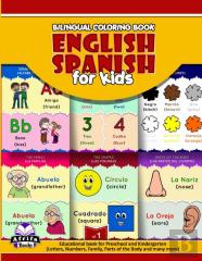 Bilingual Coloring Book English Spanish For Kids