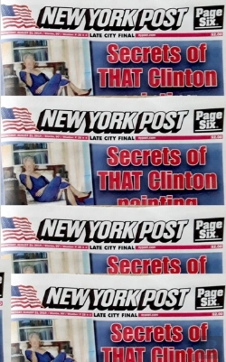 Bertrand.pt - Bill Clinton Blue Dress  Painting New York Post Artist Skecthbook