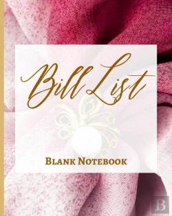Bertrand.pt - Bill List - Blank Notebook - Write It Down - Pastel Rose Pink Gold Brown Abstract Modern Contemporary Unique Design Fun