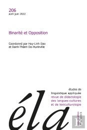 Binarité Et Opposition (Édition 2022)