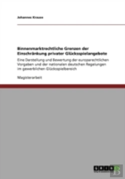 Bertrand.pt - Binnenmarktrechtliche Grenzen Der Einschraã‚Â¤Nkung Privater Glacksspielangebote