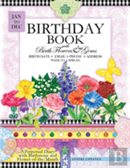 Birthday Book With Birth Flowers And Gems