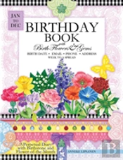 Birthday Book With Birth Flowers And Gems