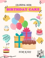 Birthday Cake Coloring Book For Kids