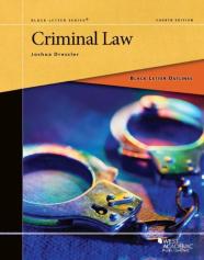 Black Letter Outline On Criminal Law