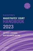 Blackstone'S Magistrates' Court Handbook 2023