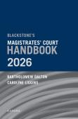 Blackstone'S Magistrates' Court Handbook 2026