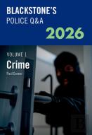 Blackstone'S Police Q&A Volume 1: Crime 2026