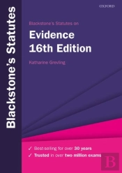 Blackstones Statutes On Evidence 16e Pap