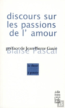 Bertrand.pt - Blaise Pascal ; Discours Sur Les Passions De L'Amour