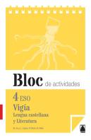 Bloc De Actividades. Vigía. Lengua Castellana Y Literatura 4 Eso