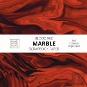 Blood Red Marble Scrapbook Paper