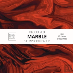 Bertrand.pt - Blood Red Marble Scrapbook Paper