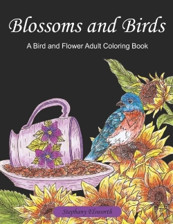 Bertrand.pt - Blossoms And Birds Adult Coloring Book