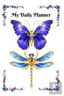 Blue And Gold Butterfly And Dragonfly Planner