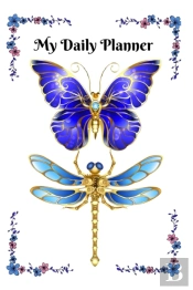 Blue And Gold Butterfly And Dragonfly Planner