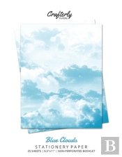 Blue Clouds Stationery Paper