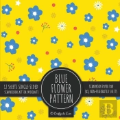 Blue Flower Pattern Scrapbook Paper Pad
