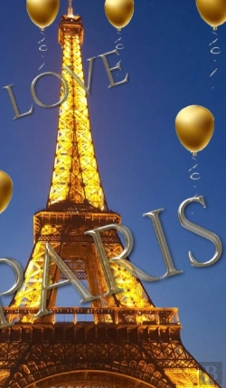Bertrand.pt - Blue Sky  I Love Paris  Eiffel Tower Gold Ballon Creative Blank Journal