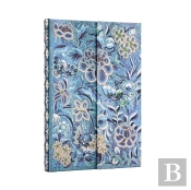 Blue Willow (Celebrate Hanfu) Mini Unlined Hardcover Journal (Wrap Closure)