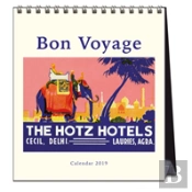Bon Voyage Vintage Hotel Labels 2019 Cal