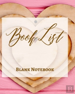 Bertrand.pt - Book List - Blank Notebook - Write It Down - Pastel Pink Gold Wooden Abstract Design - Love Heart Brown White Colorful