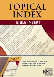 Book: Topical Bible Index Insert