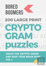 Bored Boomers 200 Large Print Cryptogram Puzzles