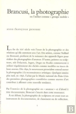 Bertrand.pt - Brancusi,La Photographie Ou L'Atelier Comme 